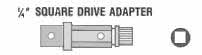 Adaptor 1/4 inch square drive