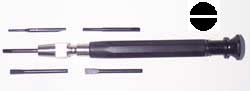 Instrument screwdriver +  5  inter changeable slot blades