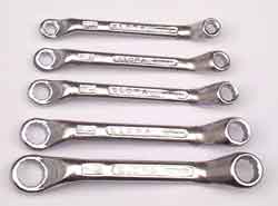 5 piece AF Midget Ring Spanner Set