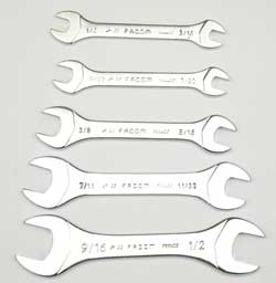 5 piece AF Open-ended Spanner Set