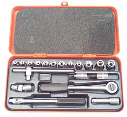 Metric AF combination socket set    1/4 in square drive