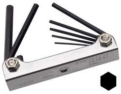 Folding Hex key 7 piece set