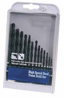 13 pce Metric HSS twist drill set