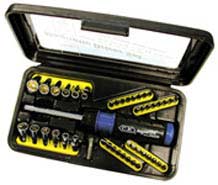 46pc Ratchet Screwdriver  bit and   socket set