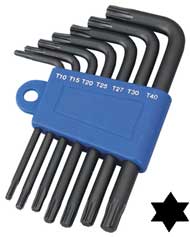 Torx keys 7 piece in wallet