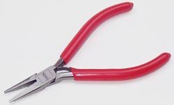 Snipe nose pliers 120mm Lap joint   serrated jaws.