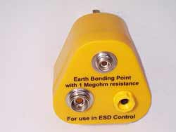 Esd 13AMP Earthing plug 7mm & 10mm  male connectors & 4mm jack.