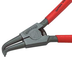 External circlip pliers bent tips