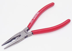 Snipe nose pliers with cutters