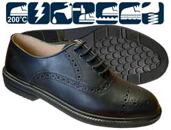 Black brogue oxford safety shoe