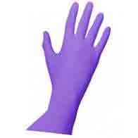 Nitrile purple examination gloves